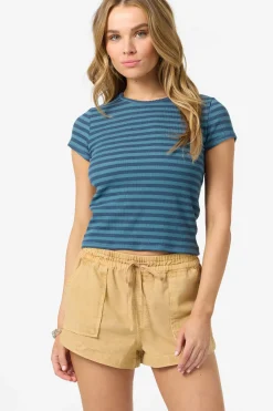New Arrivals|Tops^O'Neill O'Riginals Yarn Dye Baby Tee - | blue fusion