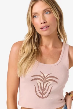 Graphic Tees & Tanks|New Arrivals^O'Neill Palm Sun Scoop Neck Tank misty rose
