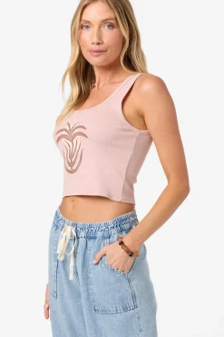 Graphic Tees & Tanks|New Arrivals^O'Neill Palm Sun Scoop Neck Tank misty rose