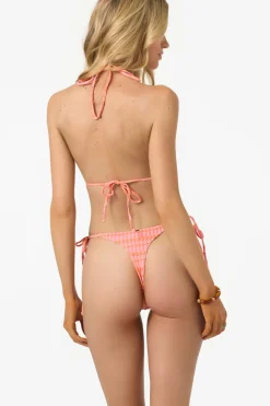 Bikini Bottoms^O'Neill Paradise Plaid Lucky Bay Barely There Bottoms - | sachet pink