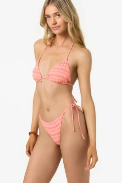 Bikini Bottoms^O'Neill Paradise Plaid Lucky Bay Barely There Bottoms - | sachet pink