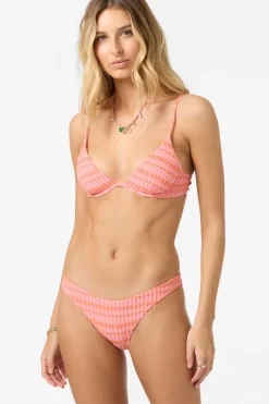 Bikini Bottoms^O'Neill Paradise Plaid Rockley Medium Bottoms - | sachet pink