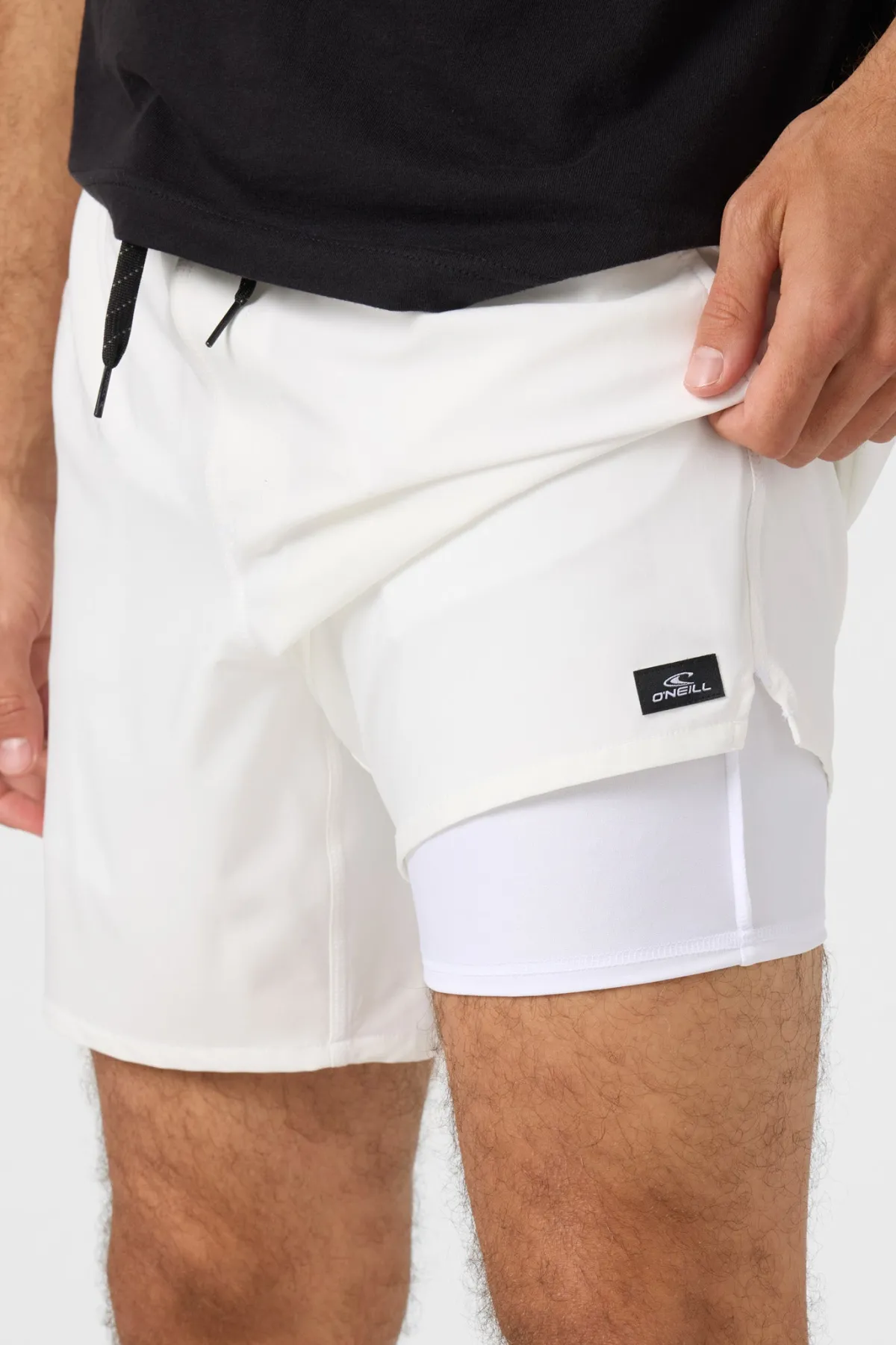 Shorts^O'Neill Perform Light Lined Elastic Waist 17" Hybrid Shorts - | white