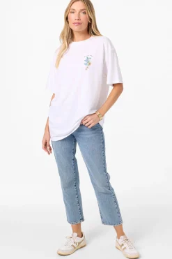 Graphic Tees & Tanks|New Arrivals^O'Neill Petal Oversized Tee white