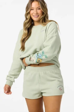 New Arrivals|Matching Sets^O'Neill Petal Scallop Fleece Lounge Shorts - | desert sage