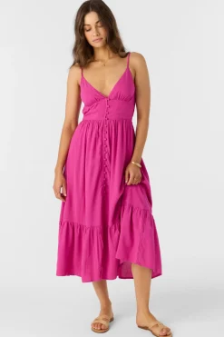 Dresses^O'Neill Pilar Midi Dress - | fuchsia