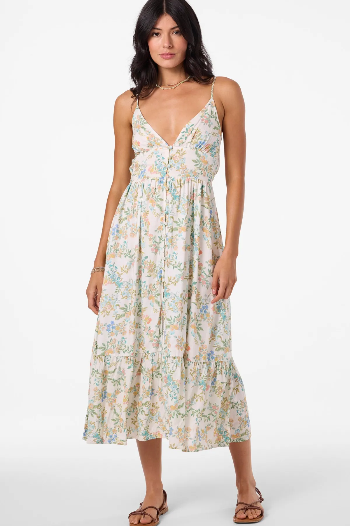Dresses^O'Neill Pilar Nayomi Floral Midi Dress - | winter white