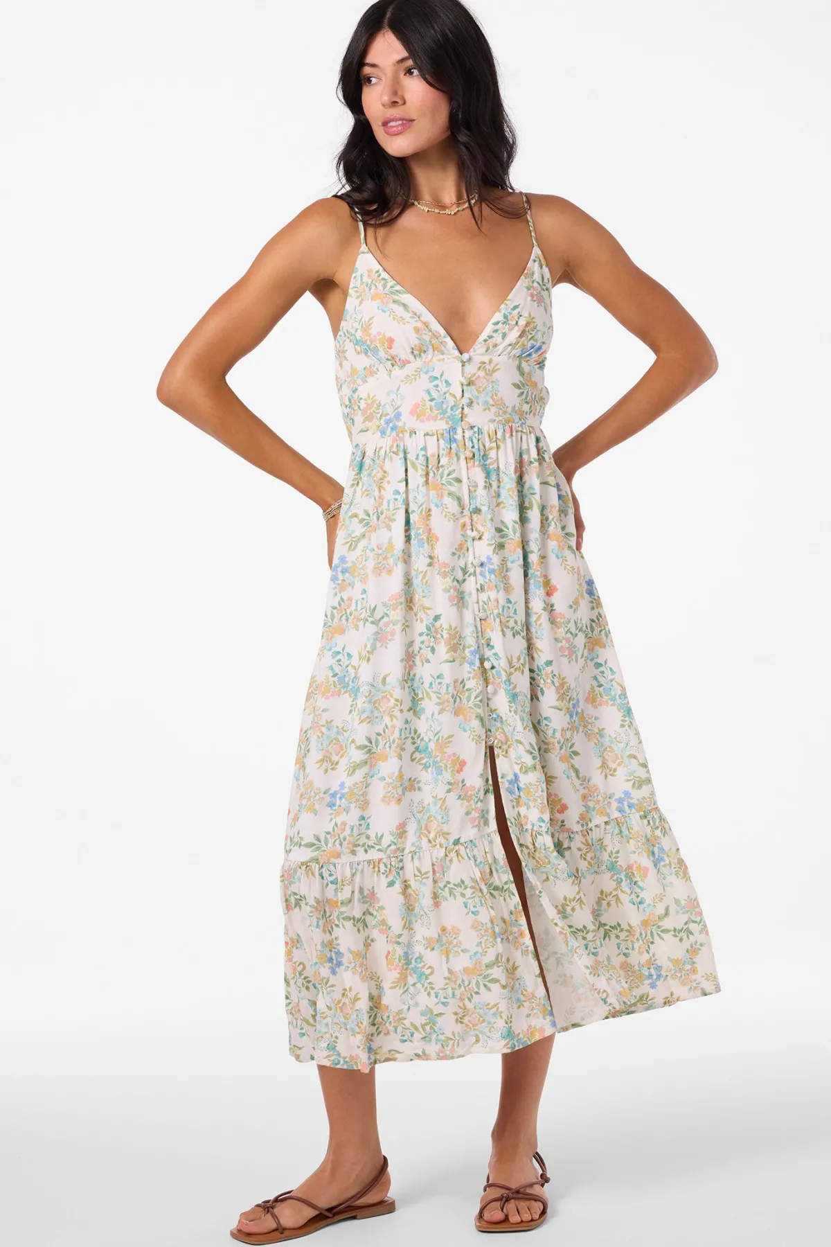 Dresses^O'Neill Pilar Nayomi Floral Midi Dress - | winter white