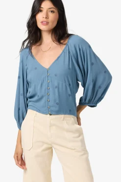 Tops^O'Neill Posie Top - | provincial blue