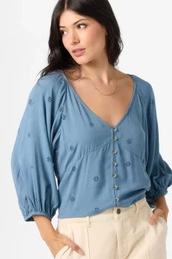 Tops^O'Neill Posie Top - | provincial blue