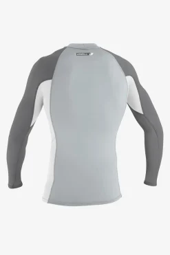 Uv Sun Protection & Rash Guards^O'Neill Premium Skins Long Sleeve Rashguard - | grey white