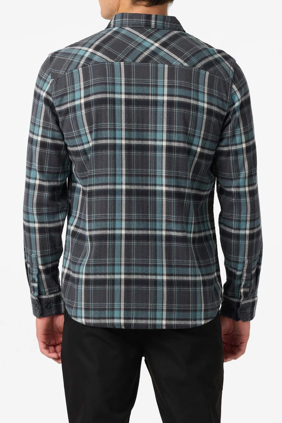 Shirts & Flannels^O'Neill Redmond Plaid Flannel Standard Fit Long Sleeve Shirt graphite