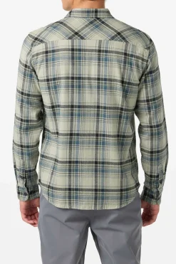 Shirts & Flannels^O'Neill Redmond Plaid Flannel Standard Fit Long Sleeve Shirt - | sage
