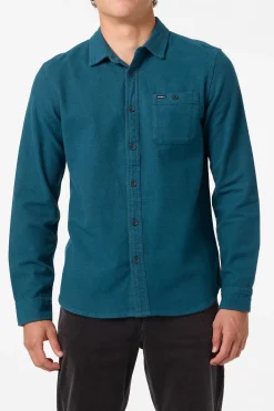 Shirts & Flannels^O'Neill Regent Flannel Standard Fit Long Sleeve Shirt - | dark slate