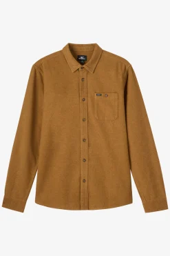 Shirts & Flannels^O'Neill Regent Flannel Standard Fit Long Sleeve Shirt - | dark khaki