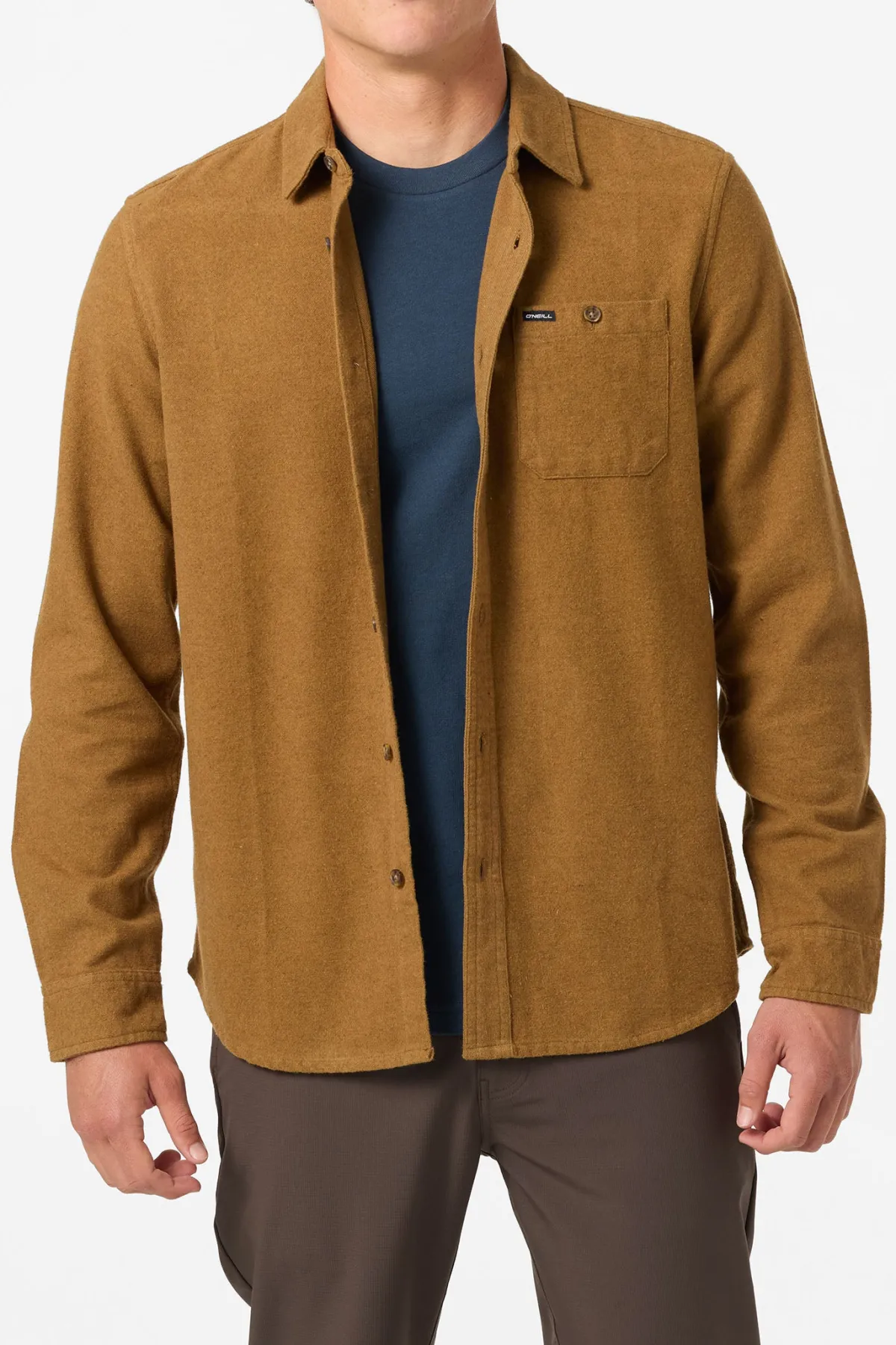 Shirts & Flannels^O'Neill Regent Flannel Standard Fit Long Sleeve Shirt - | dark khaki