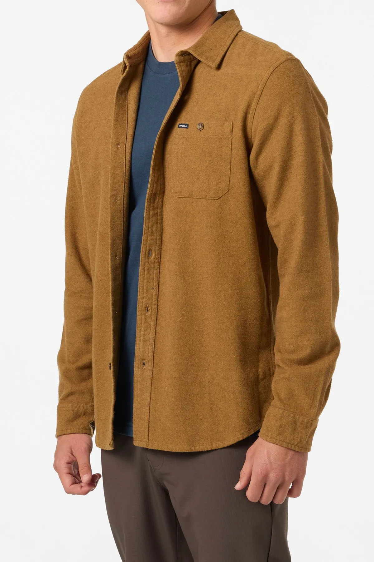 Shirts & Flannels^O'Neill Regent Flannel Standard Fit Long Sleeve Shirt - | dark khaki