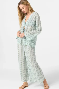 Swim Cover-Ups^O'Neill Regina Hoodie Printed Top - | starlight blue