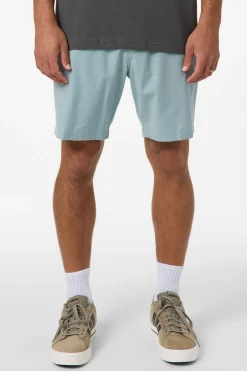 New Arrivals^O'Neill Reserve Light Check Elastic Waist 18"'' Hybrid Shorts - | stone blue