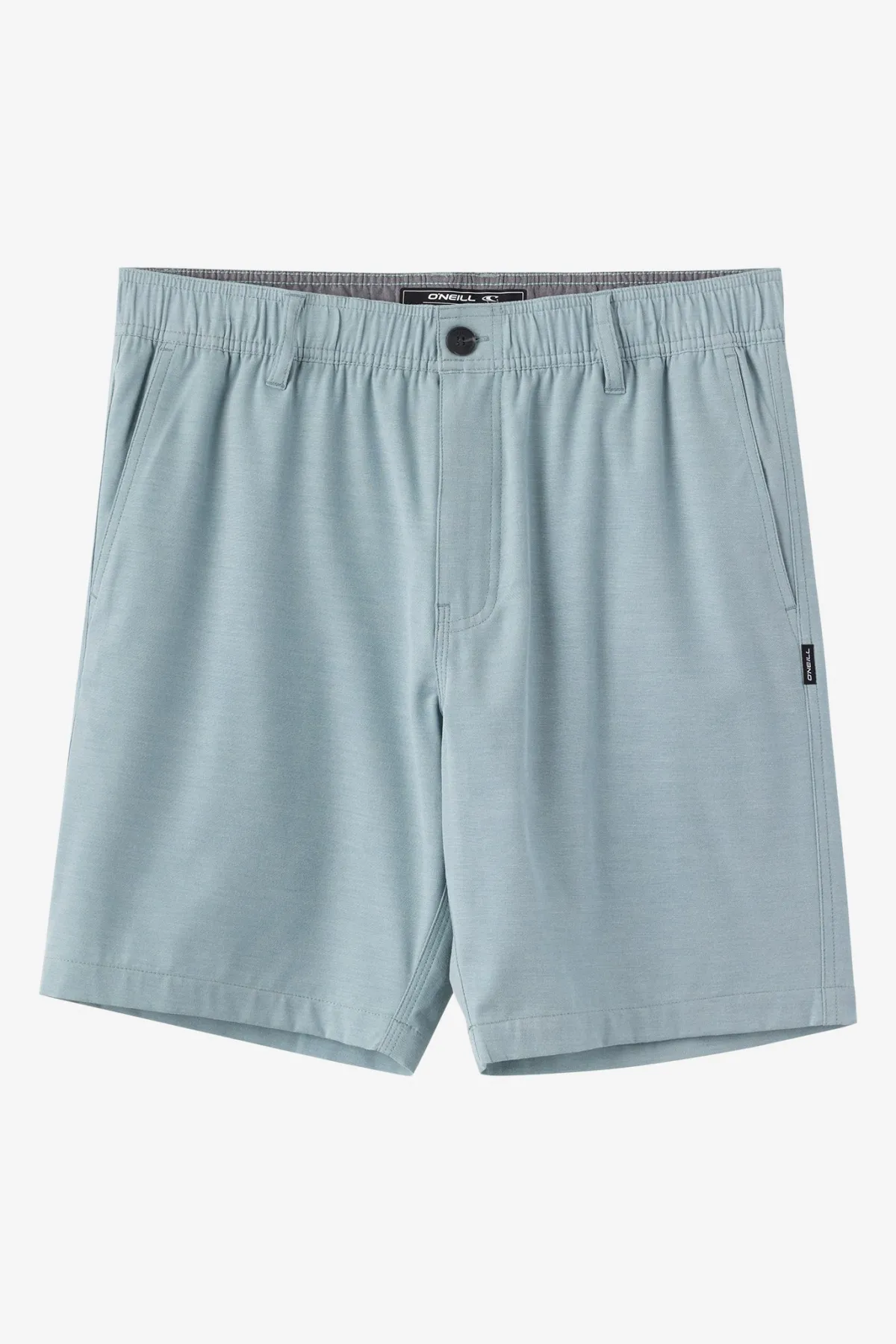 Shorts^O'Neill Reserve Light Check Elastic Waist 18" Hybrid Shorts stone blue