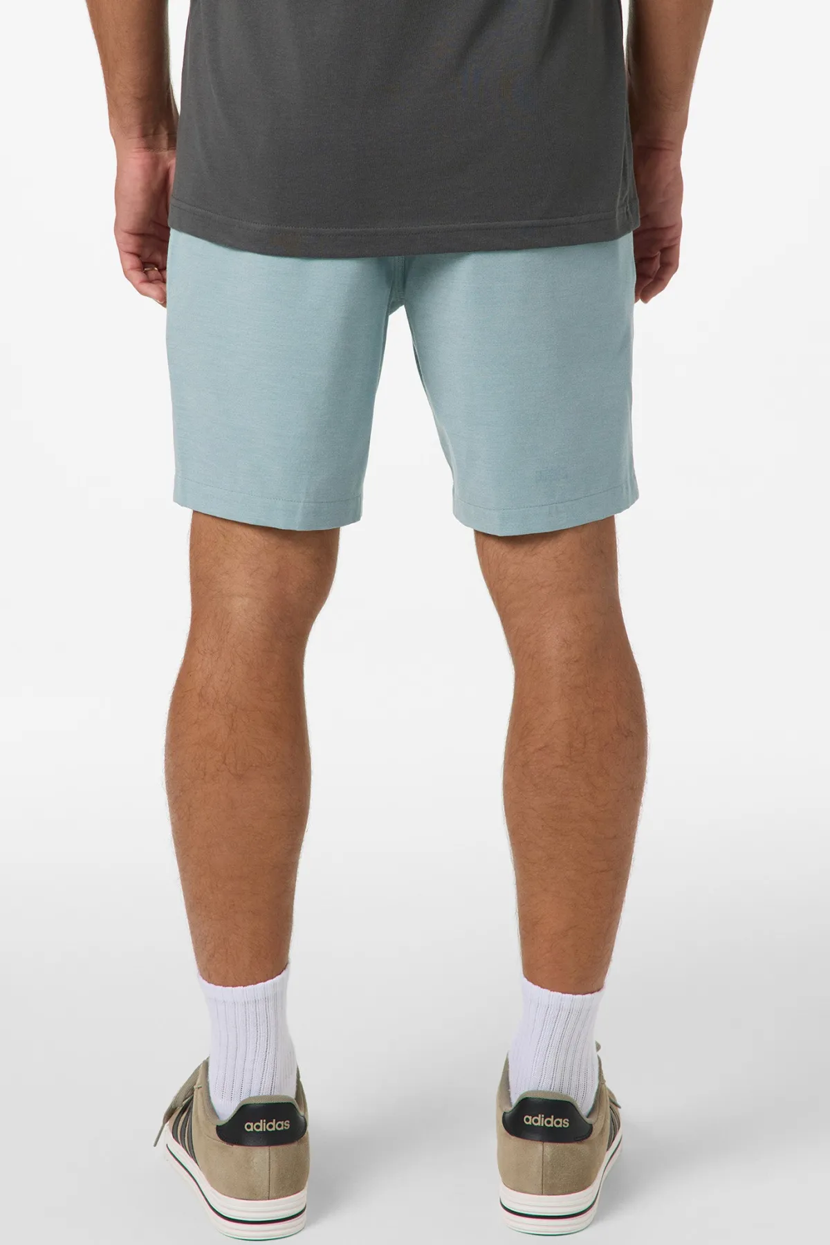 Shorts^O'Neill Reserve Light Check Elastic Waist 18" Hybrid Shorts stone blue