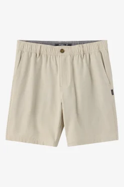 New Arrivals^O'Neill Reserve Light Check Elastic Waist 18" Hybrid Shorts lt khaki