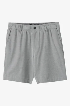 Shorts^O'Neill Reserve Light Check Elastic Waist 18"'' Hybrid Shorts - | dark shadow