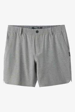 Shorts^O'Neill Reserve Light Check Scallop Elastic Waist 18" Hybrid Shorts - | graphite