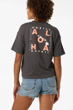 Graphic Tees & Tanks|New Arrivals^O'Neill Rivi Hawaii Easy Tee - | washed black