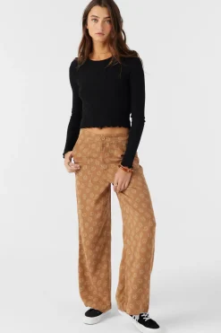 Bottoms^O'Neill Rylan Velley Floral Beach Pants - | tobacc brw