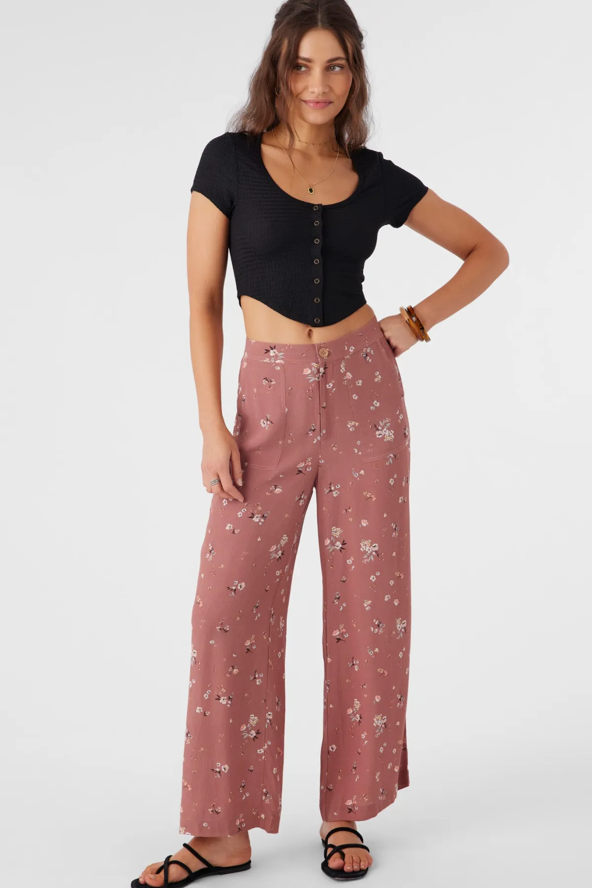 Bottoms^O'Neill Rylan Venus Ditsy Beach Pants - | burlwood