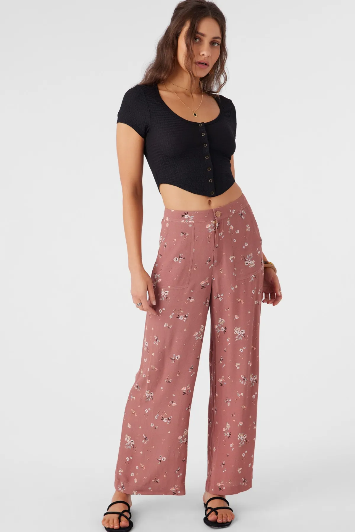 Bottoms^O'Neill Rylan Venus Ditsy Beach Pants - | burlwood