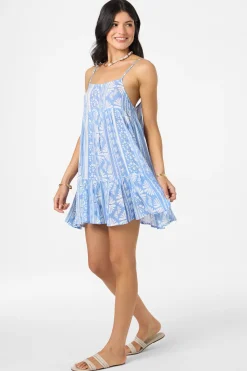 New Arrivals|Swim Cover-Ups^O'Neill Saltwater Essentials Rilee Printed Mini Cover-Up Dress - | azurine