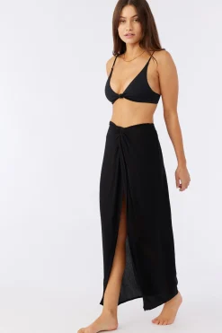 Saltwater Solids Swim|Swim Cover-Ups^O'Neill Saltwater Solids Hanalei Maxi Skirt Cover-Up - | black