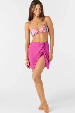 Swim Cover-Ups^O'Neill Saltwater Solids Hanalei Mini Skirt - | fuchsia