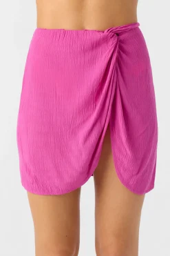 Swim Cover-Ups^O'Neill Saltwater Solids Hanalei Mini Skirt - | fuchsia