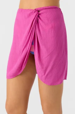 Swim Cover-Ups^O'Neill Saltwater Solids Hanalei Mini Skirt - | fuchsia