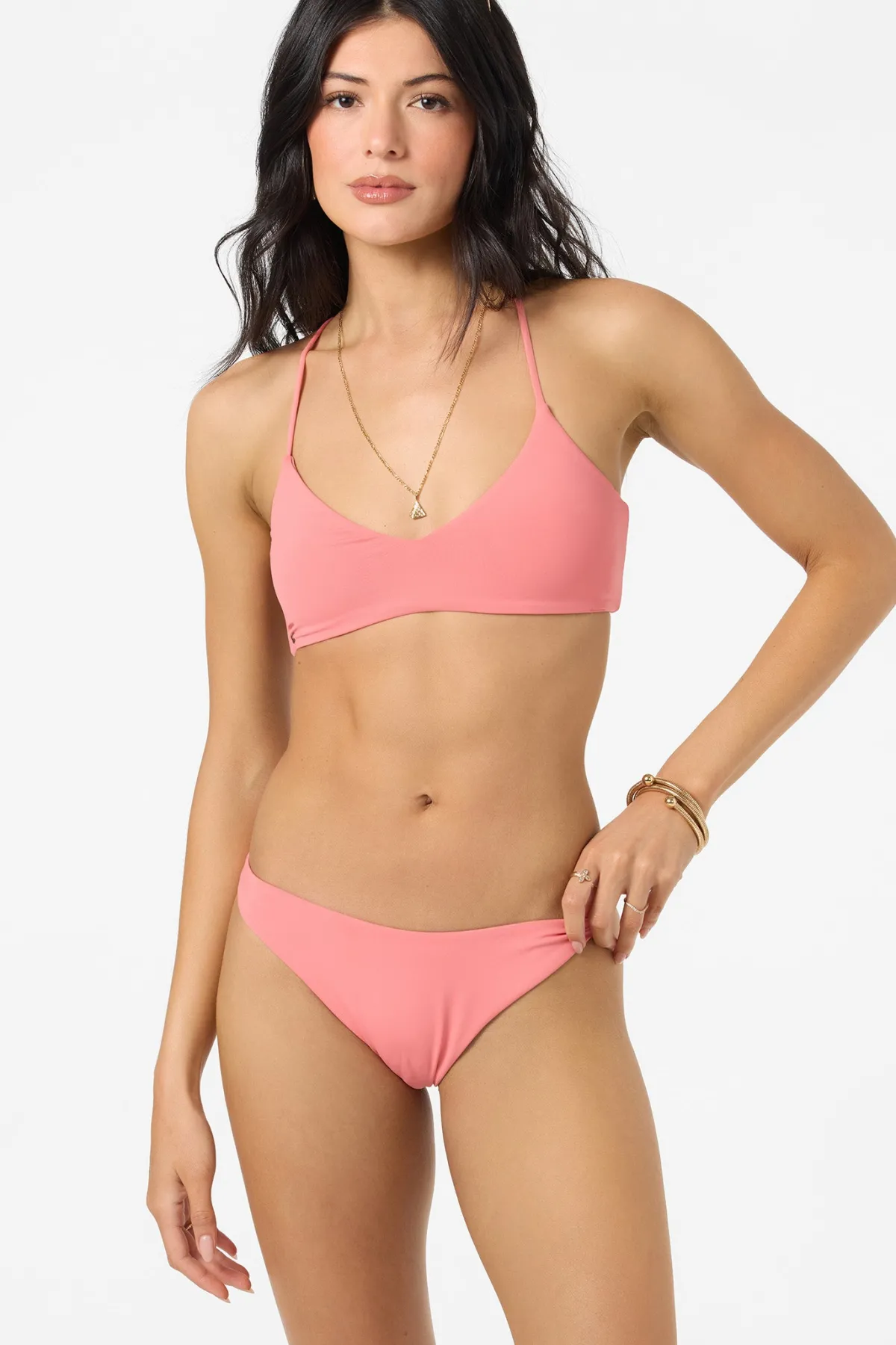 Bikini Tops|Swim New Arrivals^O'Neill Saltwater Solids Huntington Bralette Top - | shell pink