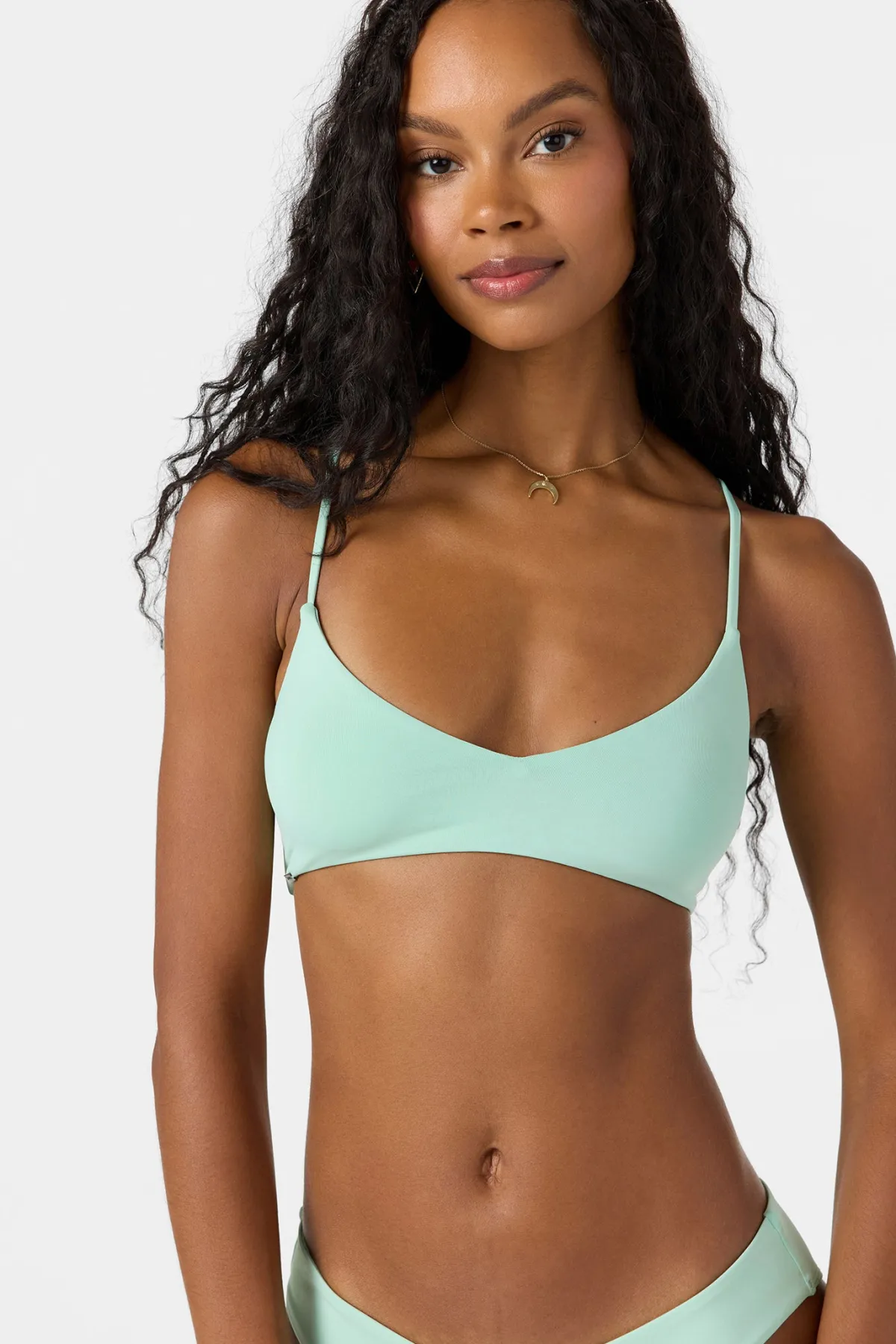 Bikini Tops^O'Neill Saltwater Solids Huntington Bralette Top - | opal