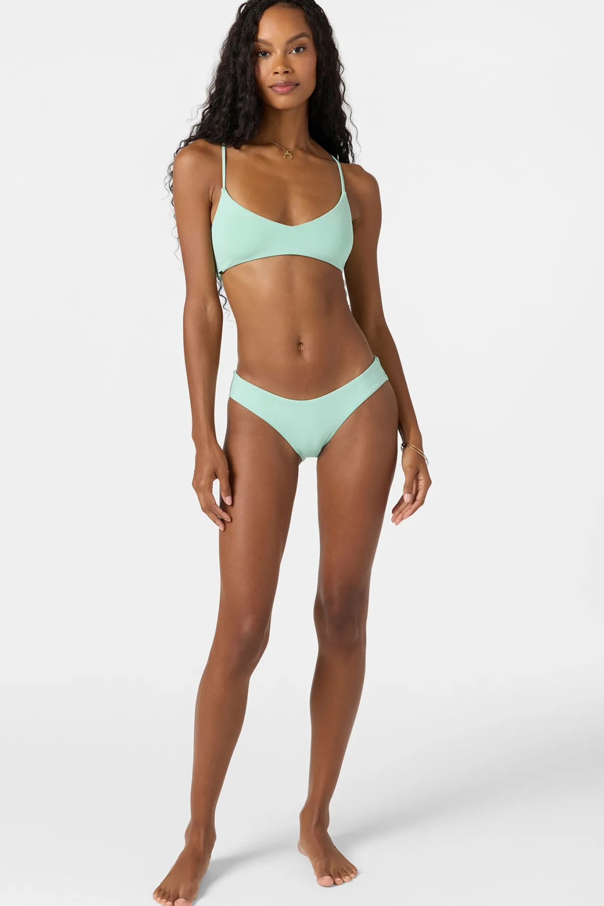 Bikini Tops^O'Neill Saltwater Solids Huntington Bralette Top - | opal