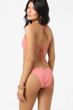 Saltwater Solids Swim|New Arrivals^O'Neill Saltwater Solids Huntington Bralette Top shell pink