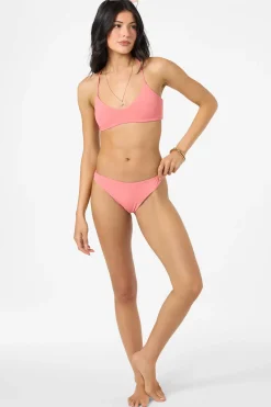 Saltwater Solids Swim|New Arrivals^O'Neill Saltwater Solids Huntington Bralette Top shell pink