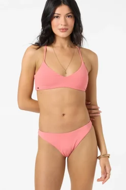 Saltwater Solids Swim|New Arrivals^O'Neill Saltwater Solids Huntington Bralette Top shell pink