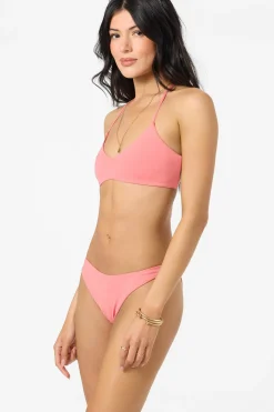Saltwater Solids Swim|New Arrivals^O'Neill Saltwater Solids Huntington Bralette Top shell pink