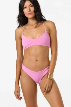 Bikini Tops^O'Neill Saltwater Solids Huntington Bralette Top - | begonia