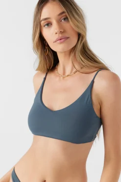 Bikini Tops^O'Neill Saltwater Solids Middles Bralette Top - | slate