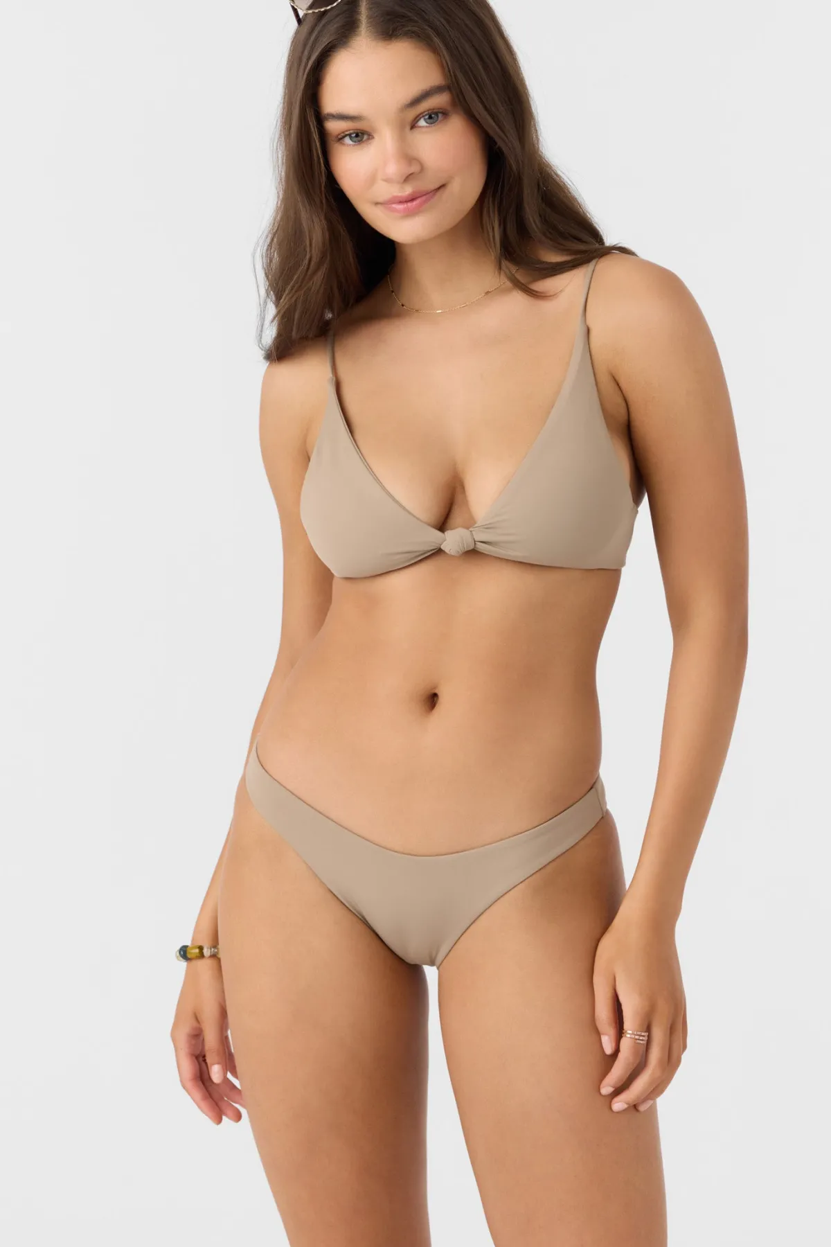 Bikini Tops^O'Neill Saltwater Solids Pismo Tall Tri Bralette Top dune