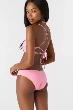 Bikini Bottoms^O'Neill Saltwater Solids Rib Blue Lagoon Full Bottoms - | sachet pink