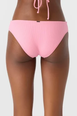 Bikini Bottoms^O'Neill Saltwater Solids Rib Blue Lagoon Full Bottoms - | sachet pink