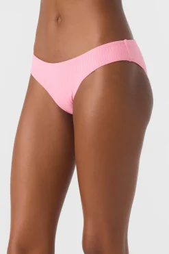 Bikini Bottoms^O'Neill Saltwater Solids Rib Blue Lagoon Full Bottoms - | sachet pink